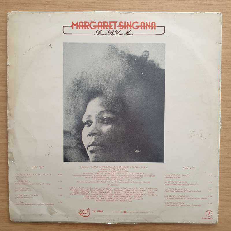 Margaret Singana  Stand By Your Man - Vinyl LP Record - Very-Good- Quality (VG-) (minus)