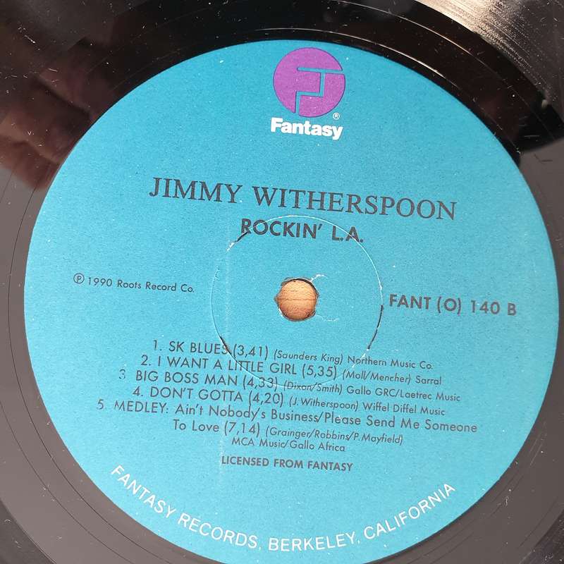 Jimmy Witherspoon  Rockin' L.A. - Vinyl LP Record - Very-Good+ Quality (VG+) (verygoodplus)