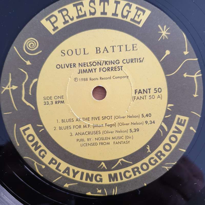 Soul Battle -  Oliver Nelson, King Curtis, Jimmy Forrest  Vinyl LP Record - Very-Good+ Quality...