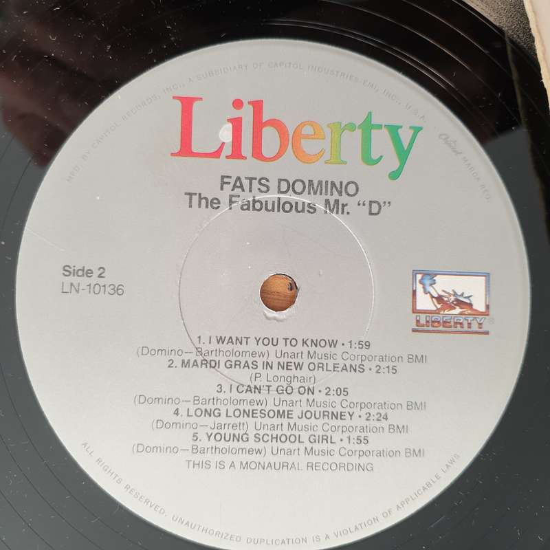 Fats Domino  The Fabulous Mr. D - Vinyl LP Record - Very-Good+ Quality (VG+) (verygoodplus)