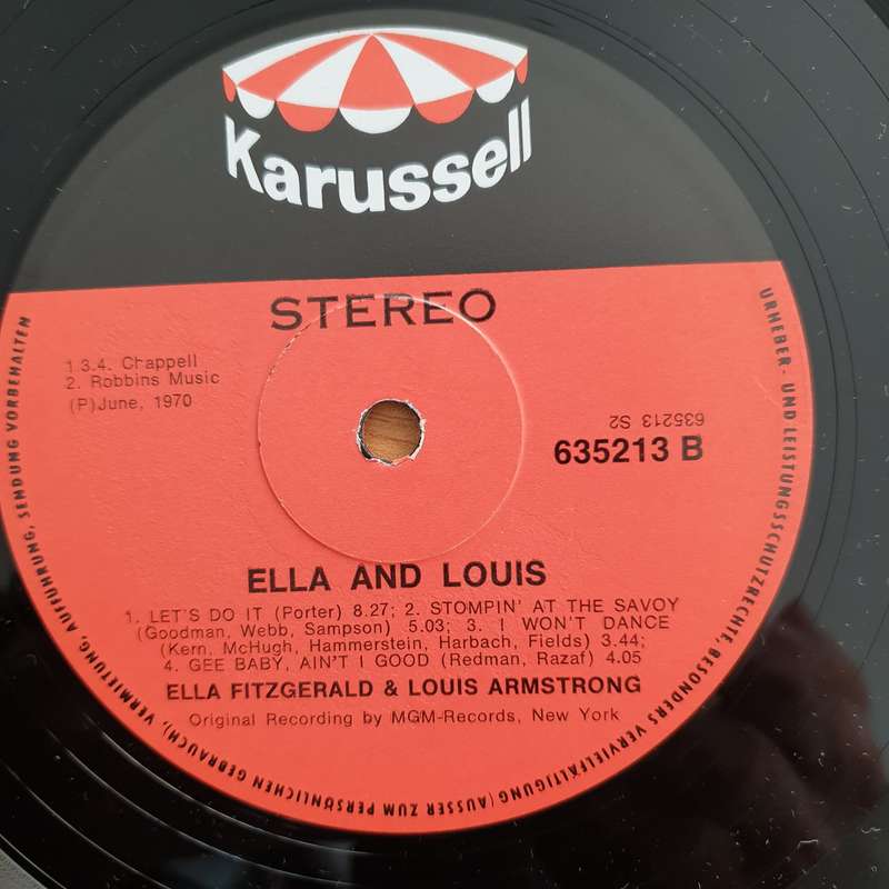 Ella Fitzgerald And Louis Armstrong  Ella And Louis  - Vinyl LP Record - Very-Good+ Quality...