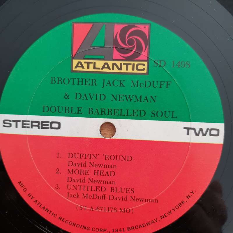 Brother Jack McDuff & David Newman  Double Barrelled Soul  - Vinyl LP Record - Very-Good- Qual...