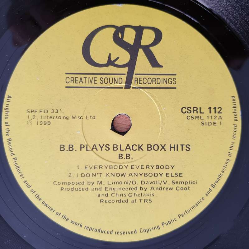 B.B  B.B Plays Black Box Hits  - Vinyl LP Record - Very-Good+ Quality (VG+) (verygoodplus) (D)