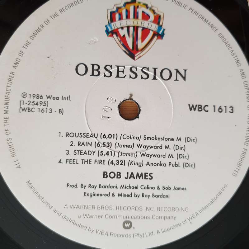 Bob James - Obsession - Vinyl LP - Opened  - Very-Good+ Quality (VG+)