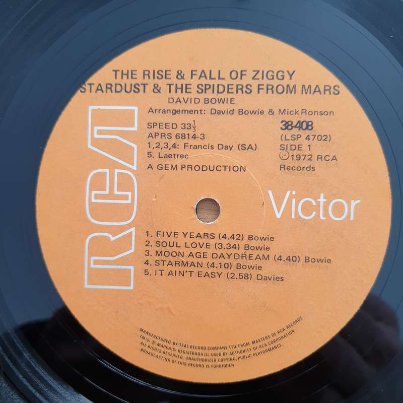 David Bowie  The Rise And Fall Of Ziggy Stardust And The Spiders From Mars  - Vinyl LP Record ...