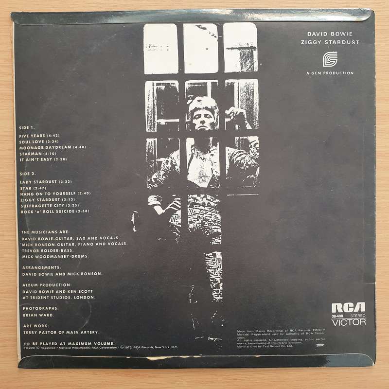 David Bowie  The Rise And Fall Of Ziggy Stardust And The Spiders From Mars - Vinyl LP Recor...