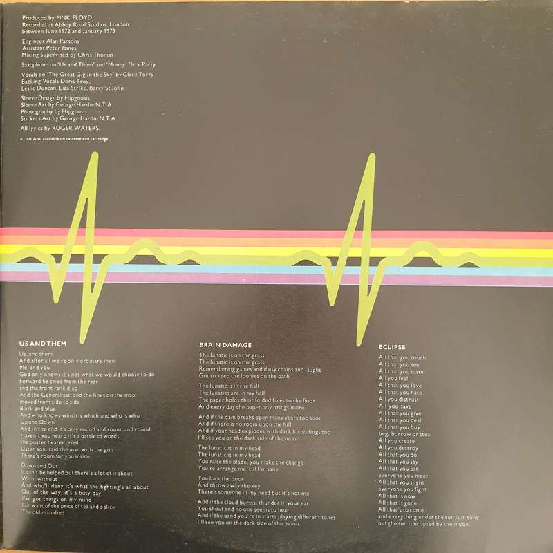 Pink Floyd  The Dark Side Of The Moon (UK) -  Vinyl LP Record - Very-Good+ Quality (VG+)