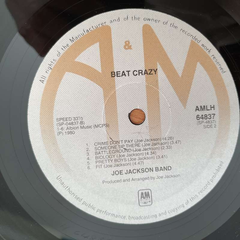 Joe Jackson Band  Beat Crazy - Vinyl LP Record - Opened  - Very-Good+ Quality (VG+)