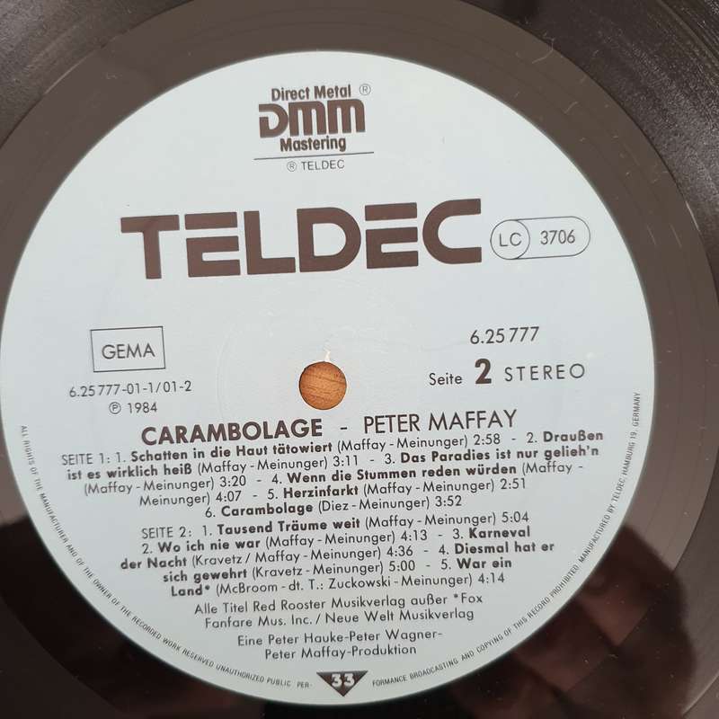 Peter Maffay  Carambolage  - Vinyl LP Record - Very-Good+ Quality (VG+) (verygoodplus)