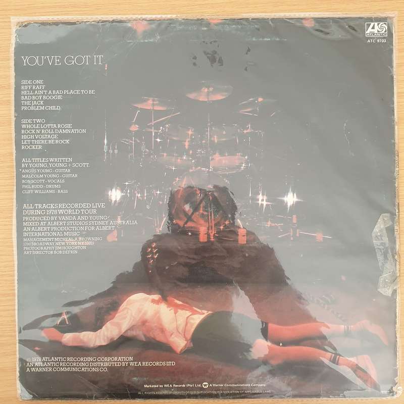 AC/DC  If You Want Blood You've Got It - Vinyl LP Record - Very-Good- Quality (VG-) (minus)