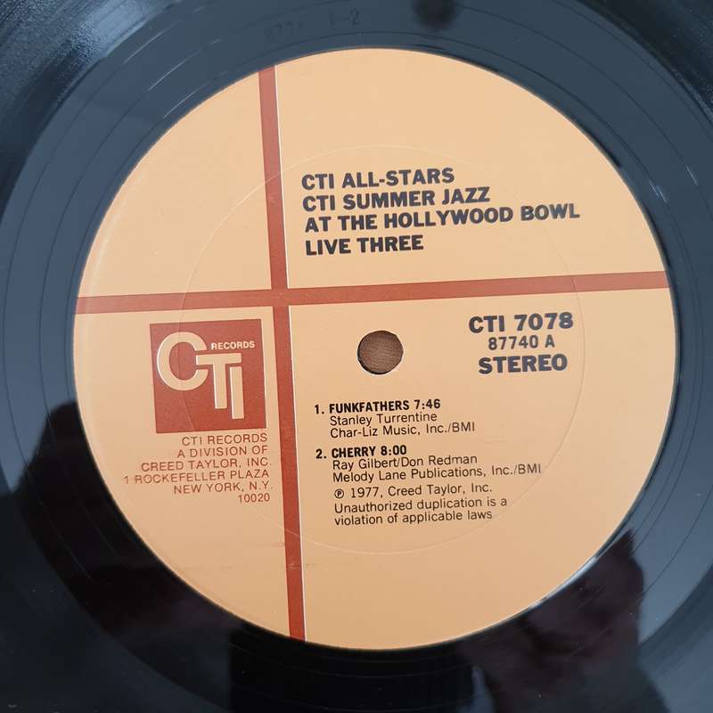 CTI All-Stars  CTI Summer Jazz At The Hollywood Bowl Live Three - Vinyl LP Record - Very-Good+...