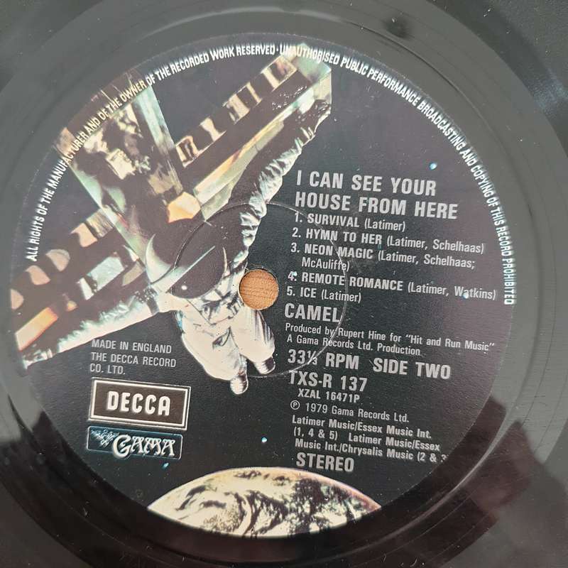 Camel  I Can See Your House From Here - Vinyl LP Record - Very-Good Quality (VG)  (verry)