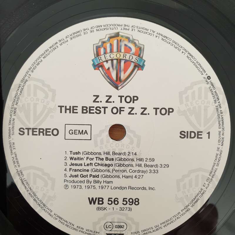 ZZ Top  The Best Of (Germany Pressing) - Vinyl LP Record - Very-Good+ Quality (VG+)
