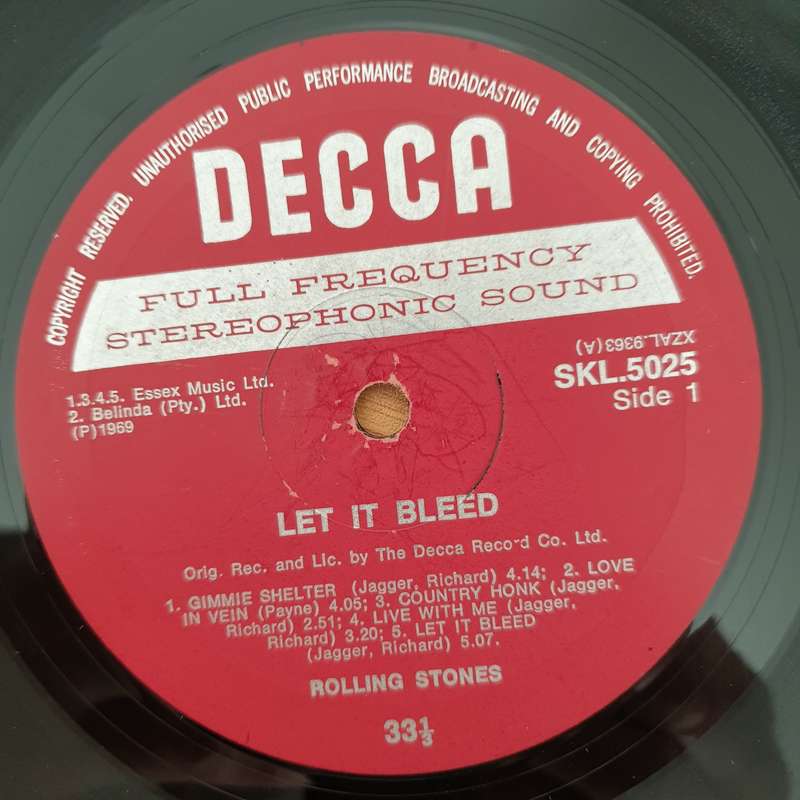 The Rolling Stones  Let It Bleed - Vinyl LP Record - Very-Good Quality (VG) (verygood)