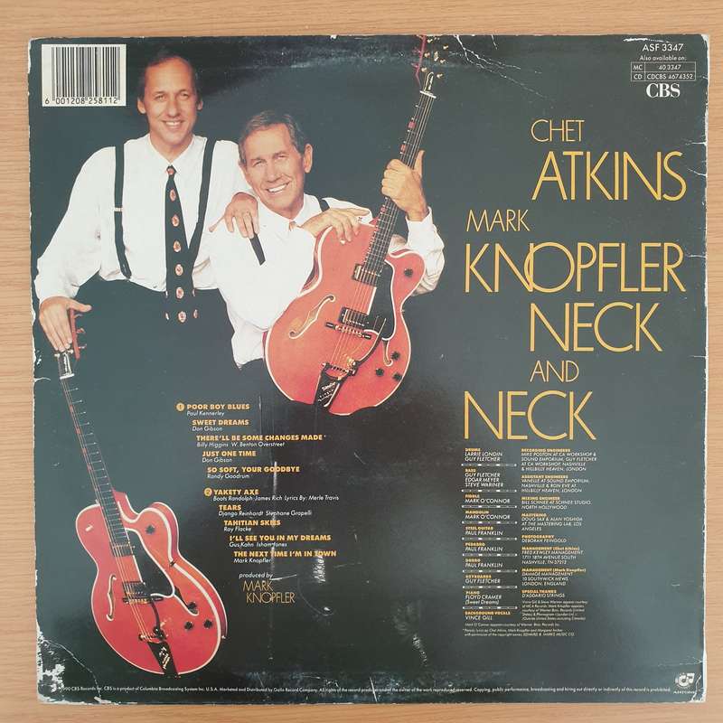 Mark Knopfler / Chet Atkins  Neck And Neck- Vinyl LP Record - Very-Good+ Quality (VG+) (verygo...