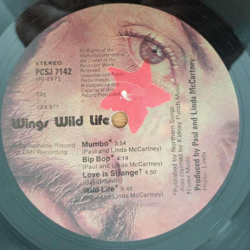 Wings (Paul McCartney)  Wild Life - Vinyl LP Record - Very-Good Quality (VG)  (verry)