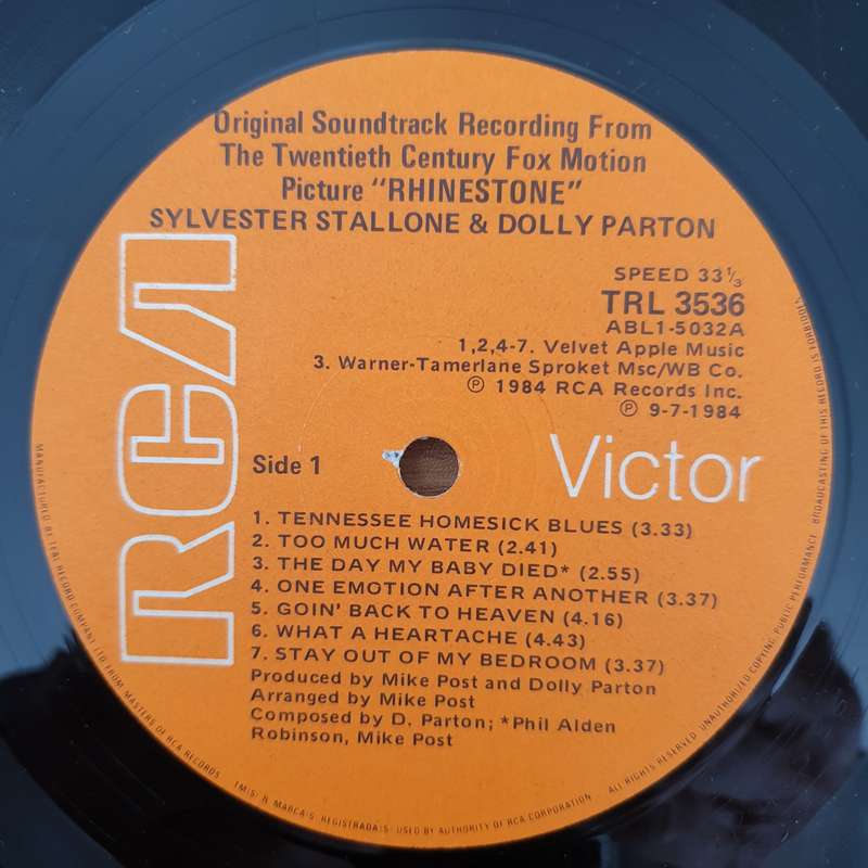 Rhinestone -Original-Soundtrack Recording (Dolly Parton) - Vinyl LP Record - Very-Good Quality (V...