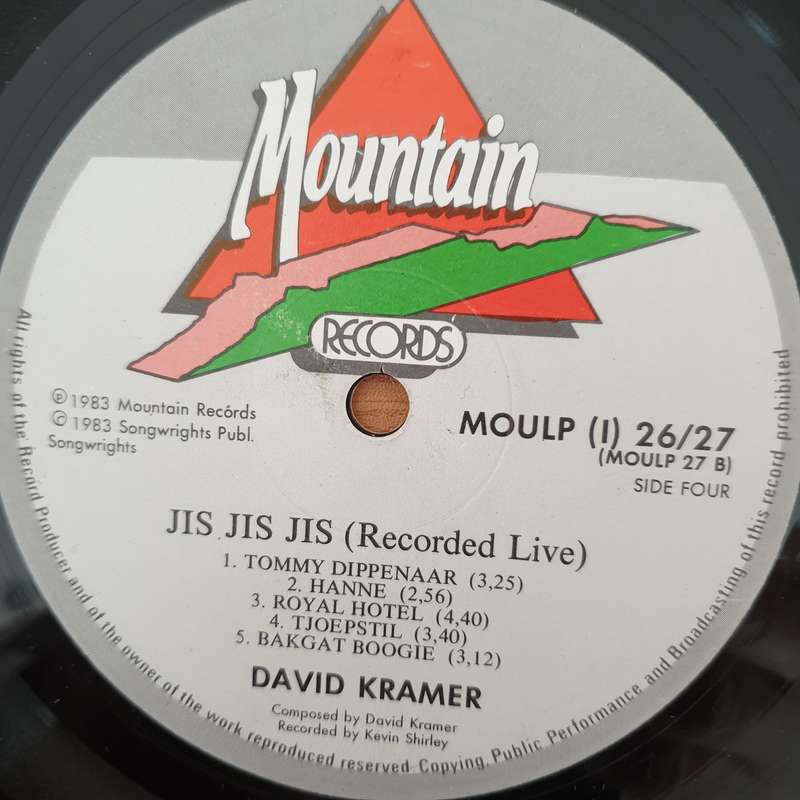 David Kramer - Live On Stage - Vinyl LP Record - Very-Good Quality (VG)  (verry)