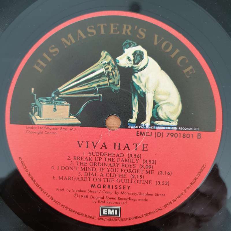 Morrissey  Viva Hate - Vinyl LP Record - Very-Good+ Quality (VG+) (verygoodplus)