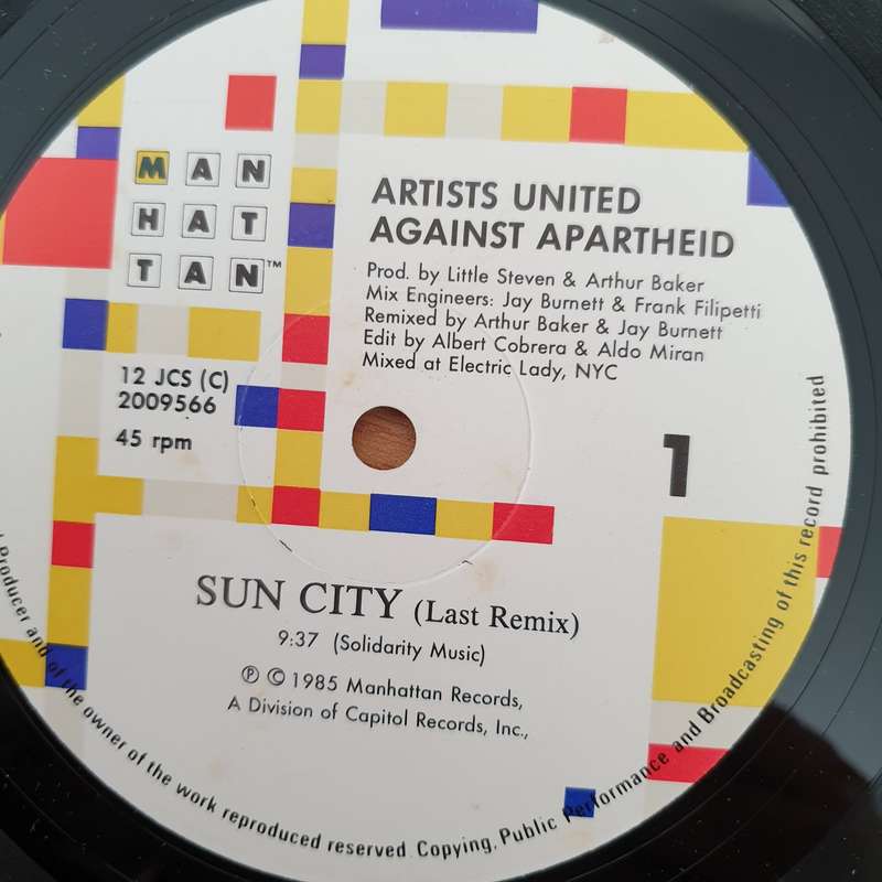 Sun City - Artists United Against Apartheid  Vinyl LP Record - Very-Good+ Quality (VG+) (veryg...