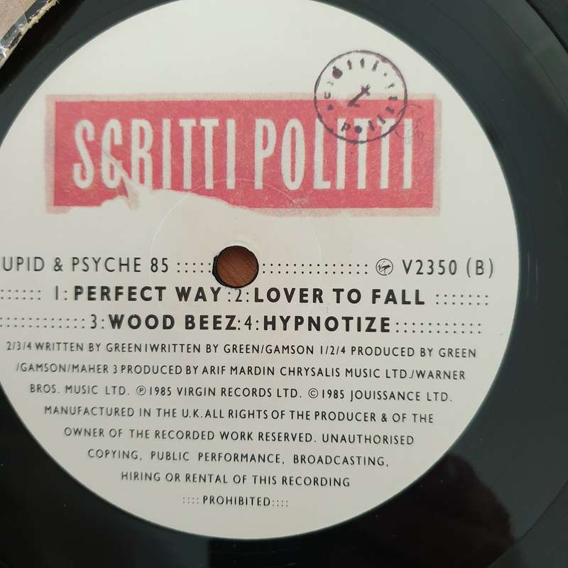 Scritti Politti  Cupid & Psyche 85  Vinyl LP Record - Very-Good+ Quality (VG+) (verygoodplus)