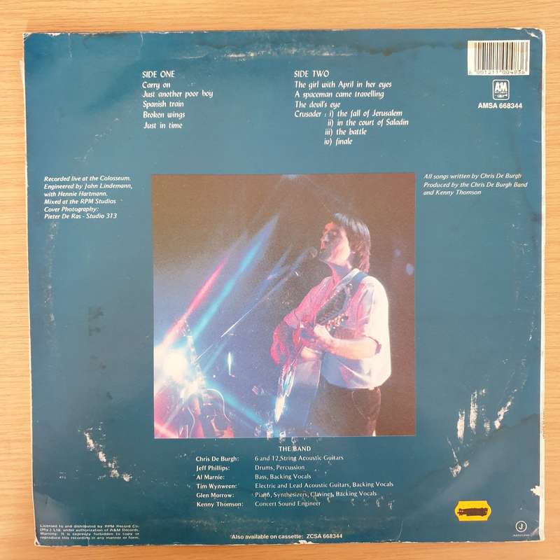 Chris De Burgh - Live in South Africa  Vinyl LP Record - Very-Good+ Quality (VG+) (verygoodplus)