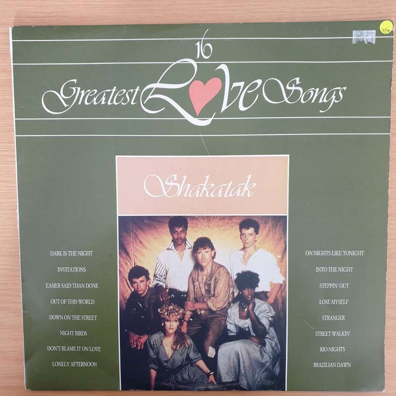 Shakatak - 16 Greatest Love Songs  Vinyl LP Record - Very-Good+ Quality (VG+) (verygoodplus)