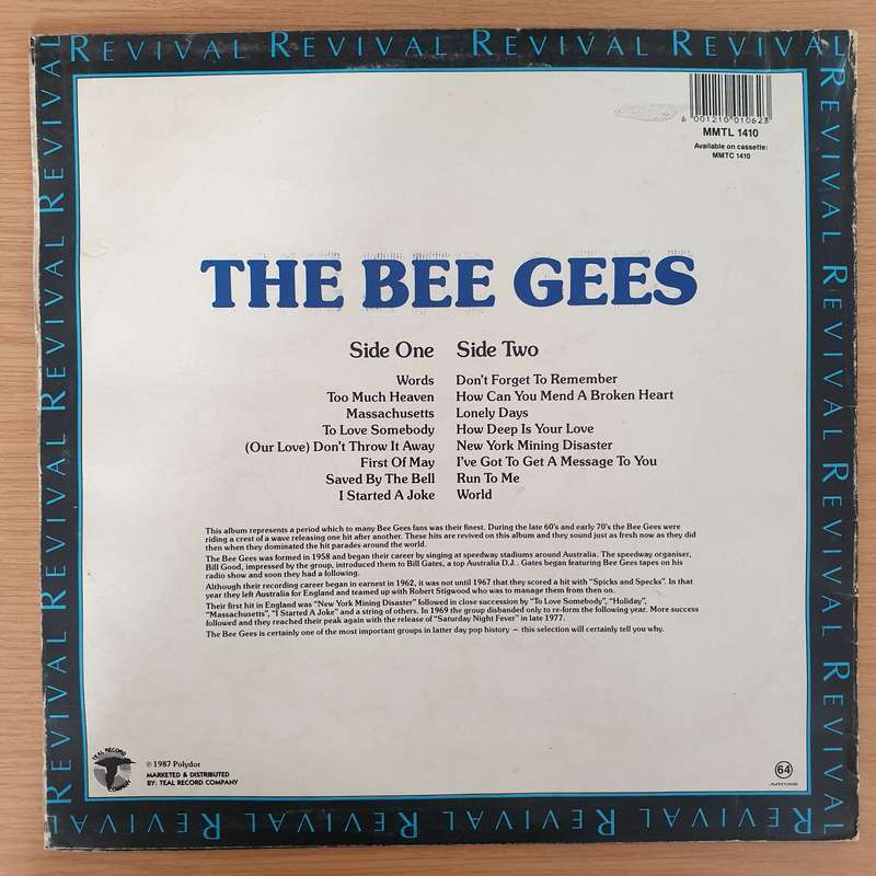 Bee Gees - Revival Series  Vinyl LP Record - Very-Good+ Quality (VG+) (verygoodplus)