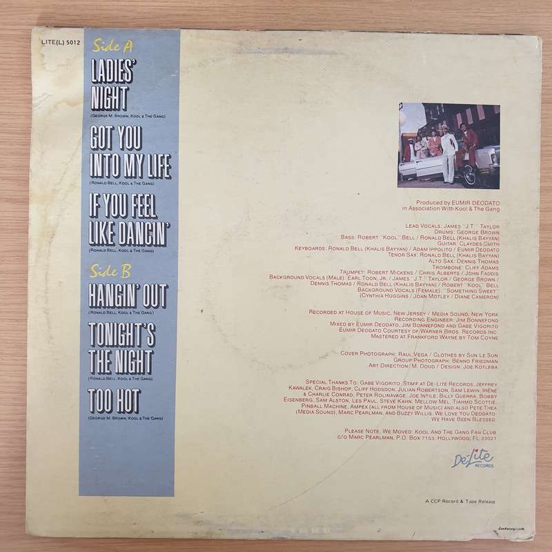Kool & The Gang  Ladies' Night  Vinyl LP Record  (VG+)