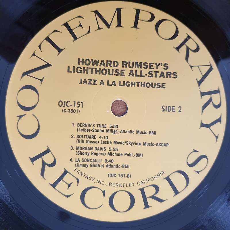 Howard Rumsey's Lighthouse All-Stars  Sunday Jazz A La Lighthouse, Vol. 1  Vinyl LP Reco...