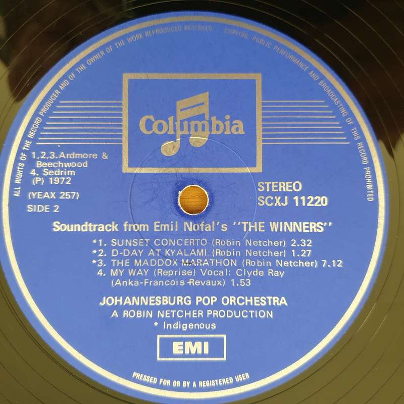 The Winners - Soundtrack From Emil Nofal's  Johannesburg Pop Orchestra  Vinyl LP Record - V...