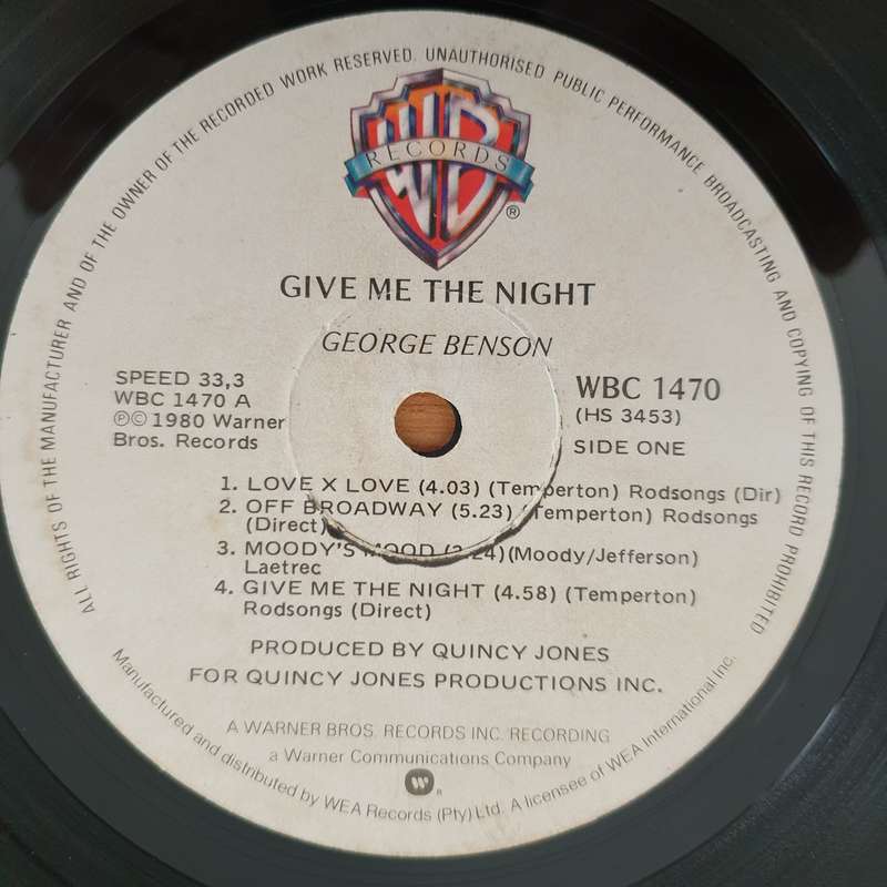 George Benson  Give Me The Night (1470)  Vinyl LP Record  (VG+)
