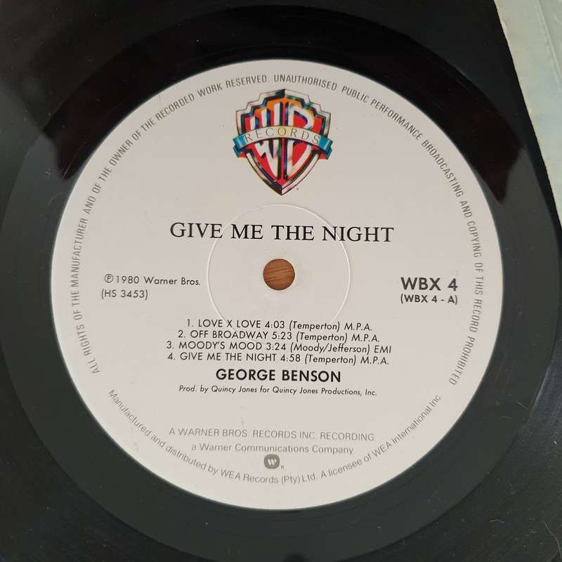 George Benson  Give Me The Night (WBX)  Vinyl LP Record  (VG+)
