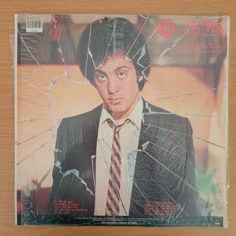 Billy Joel - Glass Houses  Vinyl LP Record - Very-Good+ Quality (VG+)