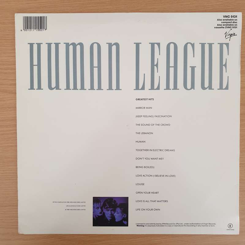 Human League  Greatest Hits- Vinyl LP Record - Very-Good+ Quality (VG+)