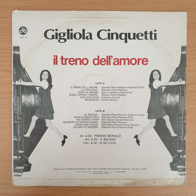 Gigliola Cinquetti  Il Treno Dell'Amore - Vinyl LP Record - Very-Good+ Quality (VG+)