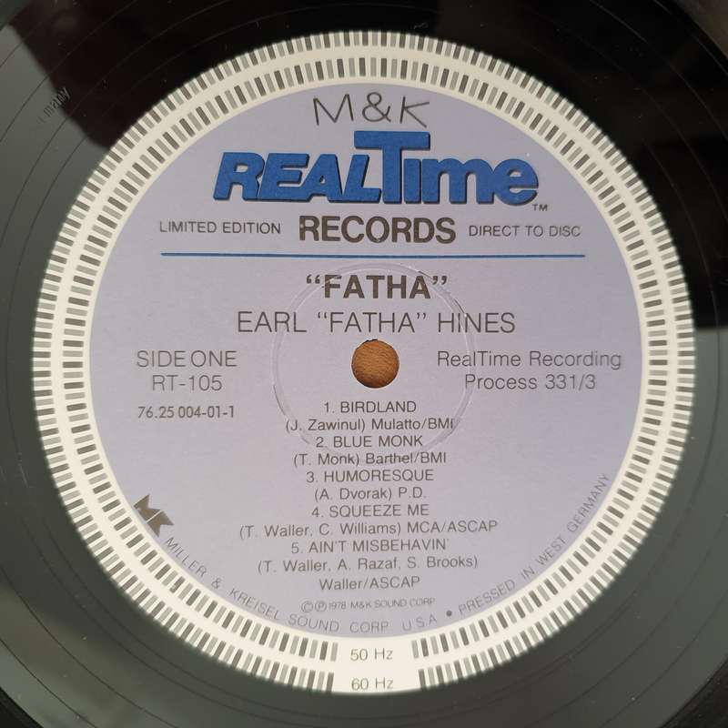 Earl "Fatha" Hines*  "Fatha" - Vinyl LP Record - Very-Good+ Quality (VG+)