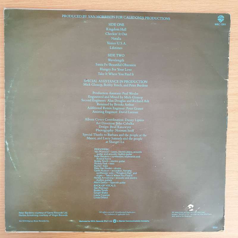 Van Morrison  Wavelength - Vinyl LP Record - Very-Good+ Quality (VG+) (verygoodplus)
