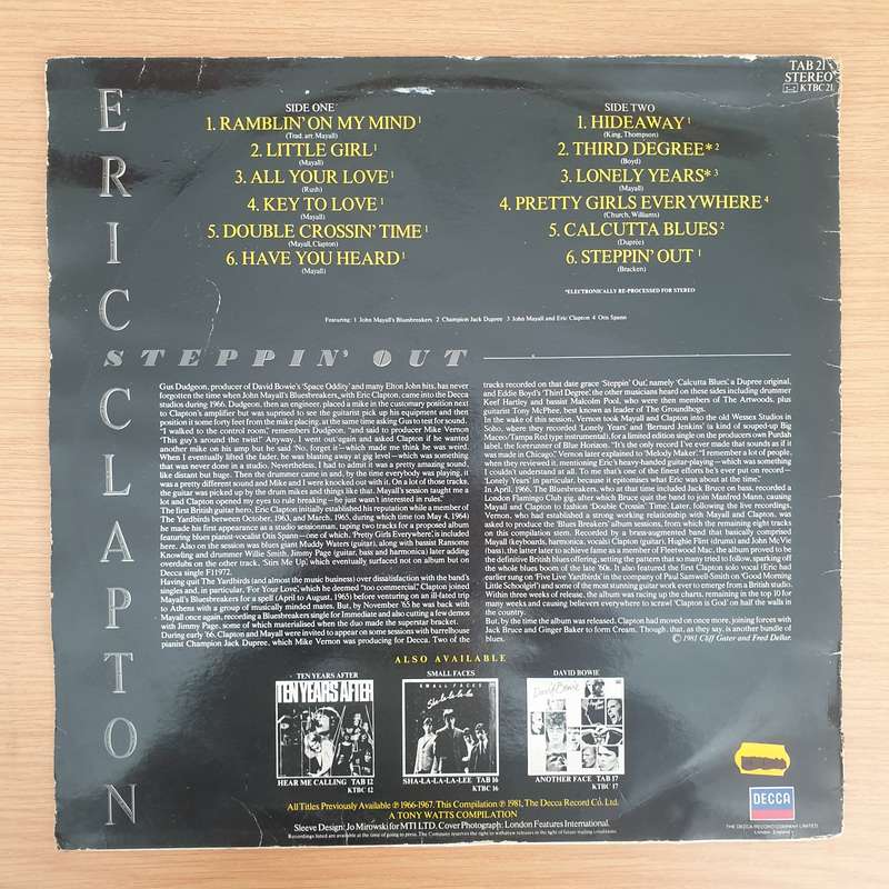 Eric Clapton featuring Champion Jack Dupree, Otis Spann  Steppin'n Out Eric Clapton Featured w...