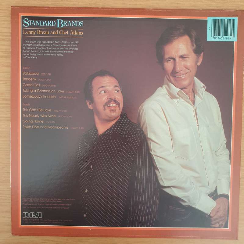 Lenny Breau And Chet Atkins  Standard Brands - Vinyl LP Record - Very-Good+ Quality (VG+) (ver...