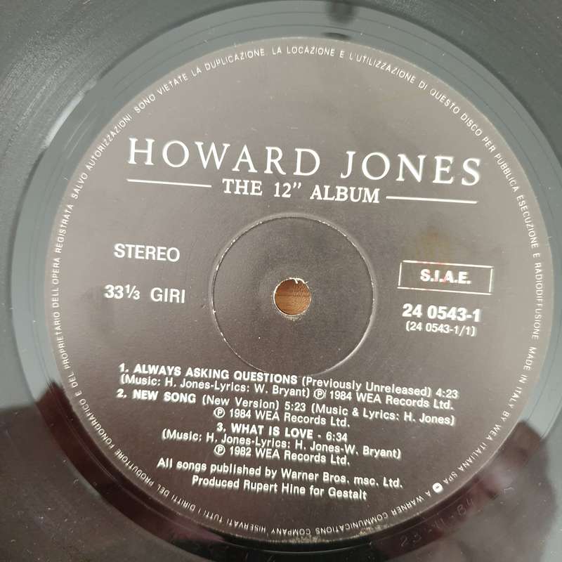 Howard Jones  The 12" Album - Vinyl LP Record - Very-Good+ Quality (VG+) (verygoodplus)