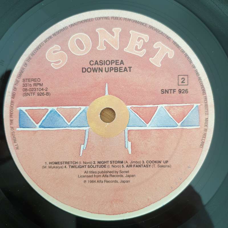 Casiopea  Down Upbeat - Vinyl LP Record - Very-Good+ Quality (VG+) (verygoodplus)