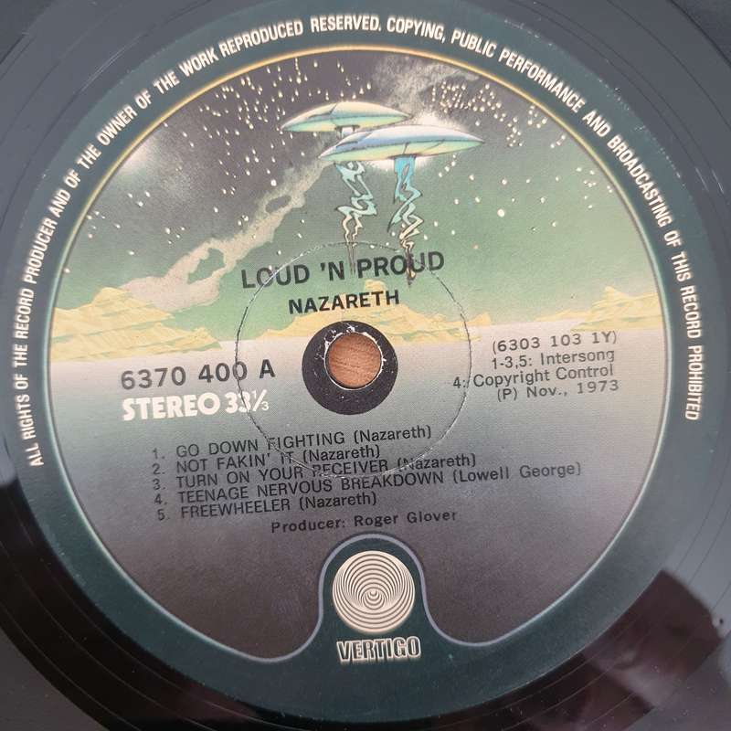 Nazareth  Loud'N'Proud - Vinyl LP Record - Very-Good Quality (VG)  (verry)