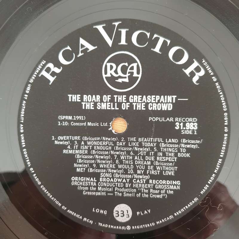 The Roar Of The Greasepaint - The Smell Of The Crowd - Anthony Newley, Cyril Ritchard - Vinyl LP ...