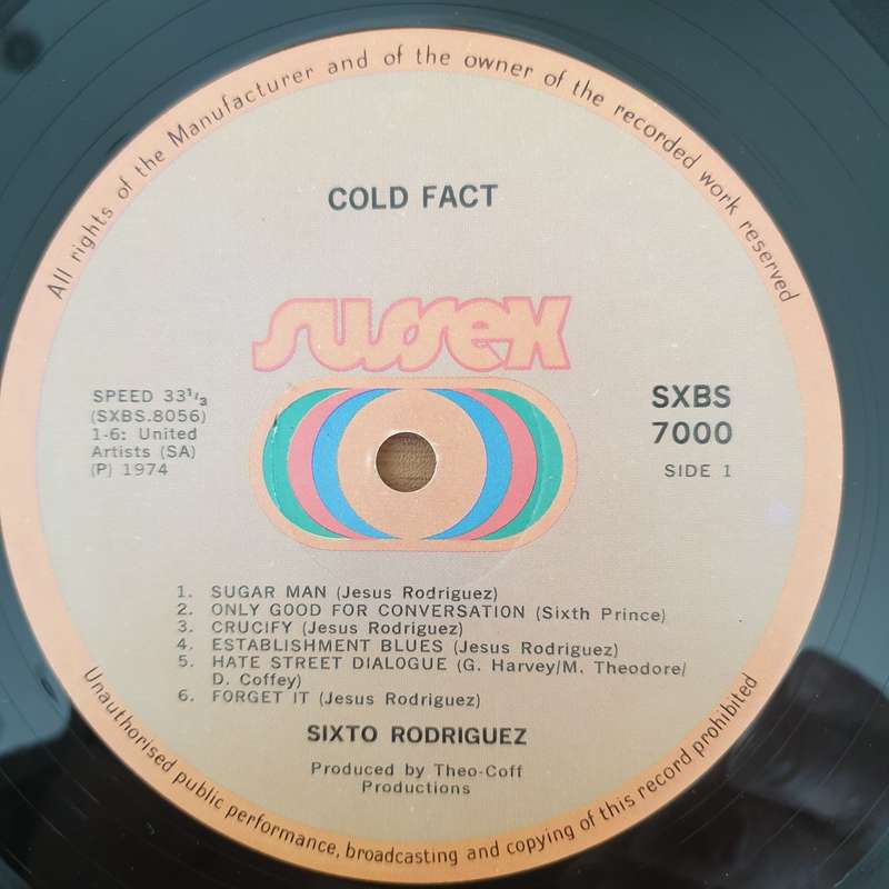 Rodriguez  Cold Fact (1974) - Vinyl LP Record - Very-Good+ Quality (VG+)
