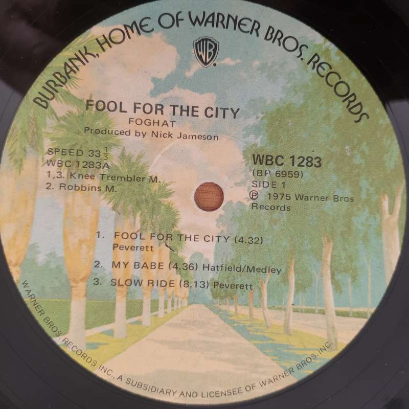 Foghat  Fool For The City - Vinyl LP Record - Very-Good- Quality (VG-)