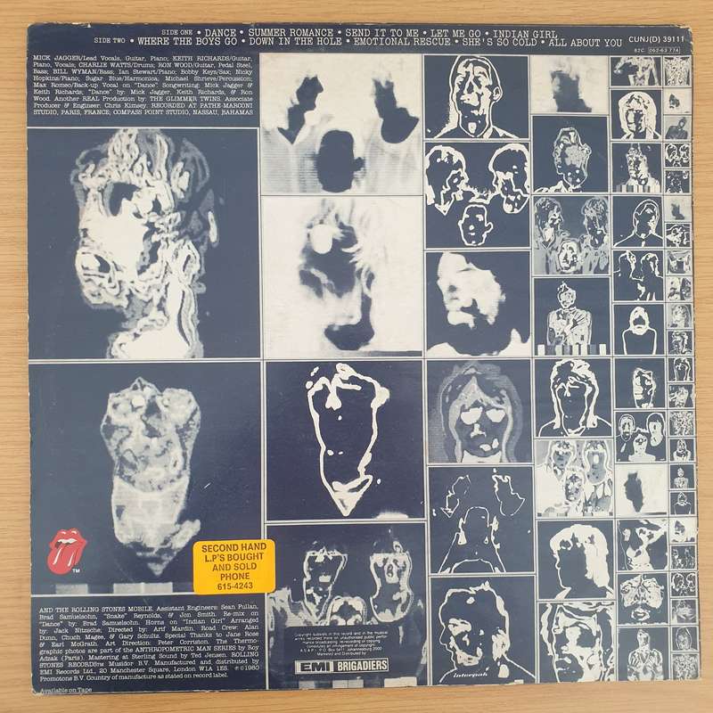 The Rolling Stones - Emotional Rescue - Vinyl LP Record - Very-Good Quality (VG)  (verry)