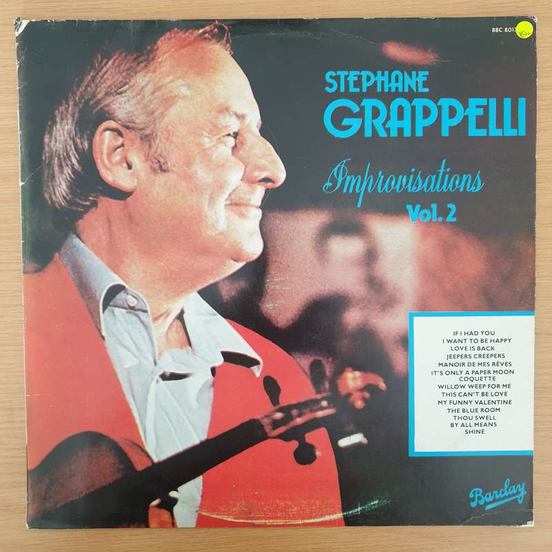 Stephane Grappelly  Improvisations Vol 2 - Vinyl LP Record - Very-Good+ Quality (VG+) (verygoo...