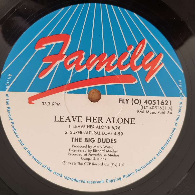 The Big Dudes  Leave Her Alone - Vinyl LP Record - Very-Good Quality (VG)  (verry)