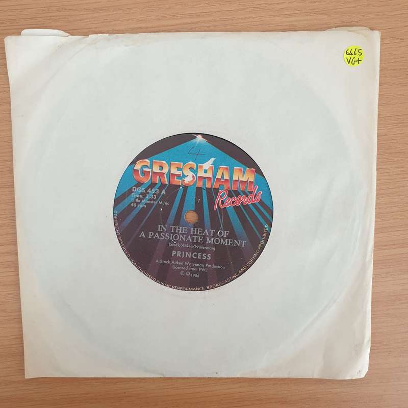 Princess  In The Heat Of A Passionate Moment - Vinyl 7" Record - Very-Good+ Quality (VG+) (ver...